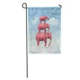 thumbnail image 1 of JSDART Colorful Dream Three Pink Elephants in The Clouds Butterflies Magazine Computer Graphics Abstract Garden Flag Decorative Flag House Banner 12x18 inch, 1 of 2