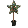 thumbnail image 3 of 3ft Artificial Five-Pointed Star Shaped Topiary Trees, Artificial Green Boxwood Decorations, Independence Day, Patriotic Potted Plant Decoration,, 3 of 13