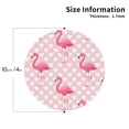thumbnail image 2 of Fuzoiu Cute Flamingo with Heart Print Leather Coasters Set,Drink Coasters Set of 4,for Tabletop Protection, Durable PVC Coasters,Home Décor and Housewarming Gift-Round Shape, 2 of 6
