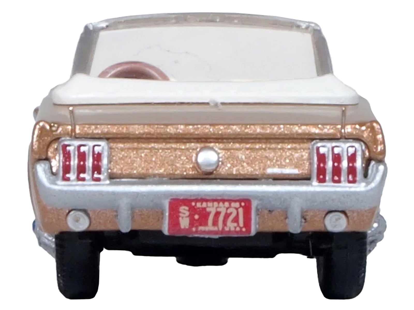 1965 Ford Mustang Convertible Prairie Bronze Metallic 1/87 (HO) Diecast Model Car by Oxford Diecast
