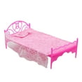 thumbnail image 4 of Juego de muebles de cama para muñecas a la moda, juguete de simulación para niños para muñecas en miniatura de 15-27cm con edredón, almohada y colchón, 4 of 7