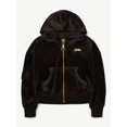 thumbnail image 5 of Justice Girls Velour Cargo Pocket Full Zip Hoodie, Sizes XS-XLP, 5 of 6