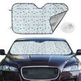 thumbnail image 2 of Haiem Rabbit In The Rain Car Windshield Sun Shade - Blocks UV Rays Sun Visor Protector, Sunshade to Keep Your Vehicle Cool, Universal Fit SUV Van Sedan-Medium, 2 of 7