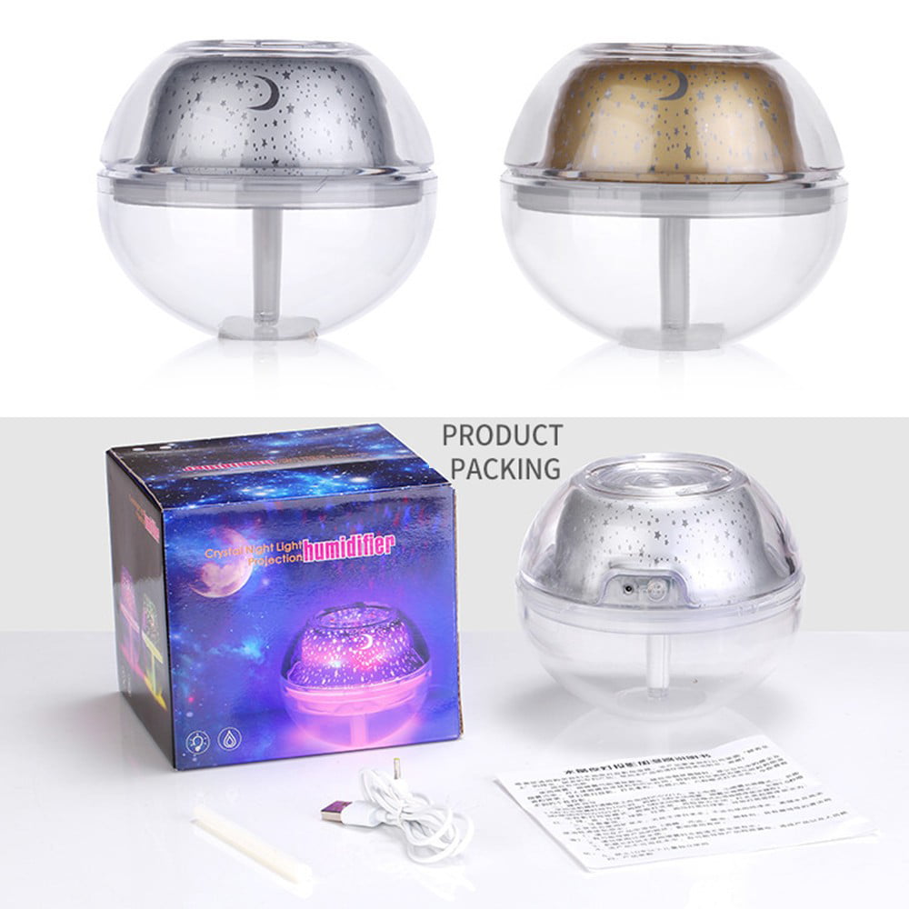 USB LED 7 Colors Aroma Essential Oil Humidifier Star Sky Projection Night Light