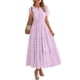thumbnail image 1 of Vestido casual BTFBM de verano 2025 con cuello en V y manga corta para mujer, 1 of 9