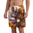 thumbnail image 2 of Logiee Cute Cat Sunflower Print Mens Swim Trunks Quick Dry Board Shorts,Breathable Hawaii Beach Shorts Swimwear Bathing Suits-Medium, 2 of 6
