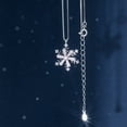 thumbnail image 5 of s925 sterling silver rotatable snowflake necklace for women cool style niche light luxury high-end clavicle chain necklace jewelry wholesale, 5 of 5