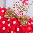 thumbnail image 4 of IBTOM CASTLE Baby Girls 1st 2nd Birthday Clothes Mouse Polka Dots One Sequin Tutu Princess Dress Cake Smash, 4 of 5