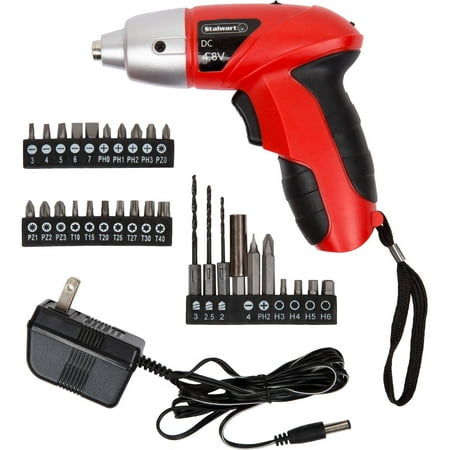Stalwart 25-piece 4.8-Volt Cordless Screwdriver with LED (The Best Battery Powered Screwdriver)