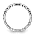 thumbnail image 6 of Auriga 925 Sterling Silver Rhodium Hammered Ring for Women Size- 5, 6 of 6