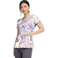 thumbnail image 5 of Med Couture Prints Scrubs Top For V-Neck Print MC8564, 5 of 8