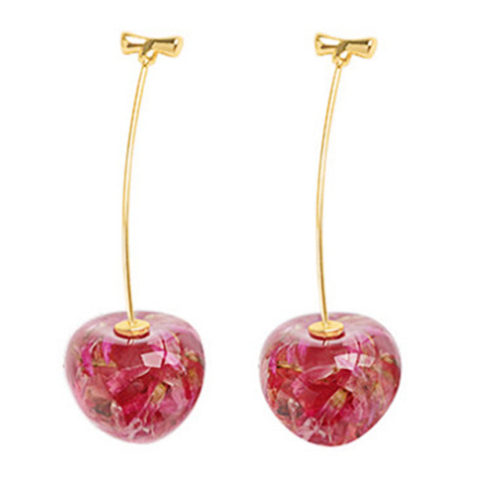 Pairs Fashion Sweet Girls Fruit Stud Cherry Earrings Dangle Drop Cute Jewelry UK