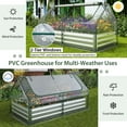 thumbnail image 6 of Topbuy 6FT x 3FT x 3FT Galvanized Raised Garden Bed with Greenhouse Bottomless Flower Bed with Clear Cover Outdoor Planter Box Kit, 6 of 10
