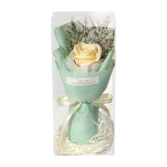 Ramo de flores de jabón artificial, regalo del día de la madre, arreglo de boda, flor de jabón de baño artificial para el cumpleaños del día de la Estilo D