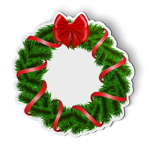 Christmas Wreath Pretty Christmas Theme - 5" Magnet for Car Locker Refrigerator