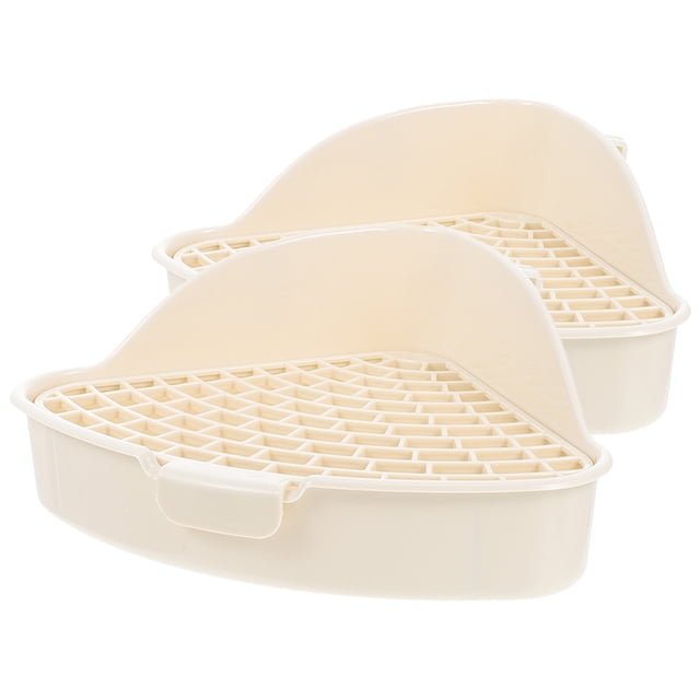 2 piezas de orinal de entrenamiento para conejos, jaula para conejos, inodoro para mascotas, jaula para hámster, caja de arena