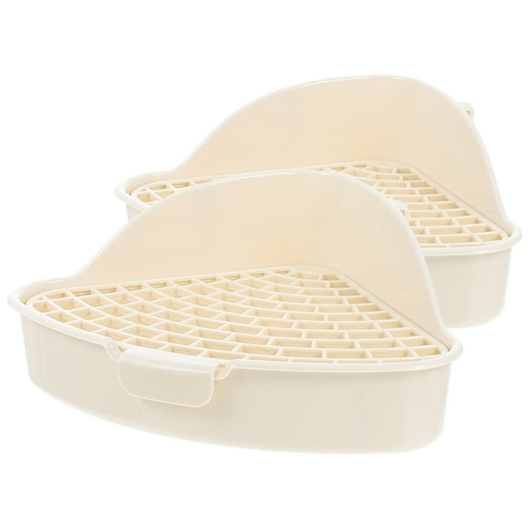 2 piezas de orinal de entrenamiento para conejos, jaula para conejos, inodoro para mascotas, jaula para hámster, caja de arena