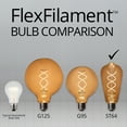 thumbnail image 6 of Wintergreen Lighting ST64 FlexFilament LED Filament Bulb, 5W Vintage LED Edison Bulb, Antiqued Finish, 6 of 6