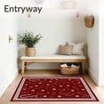 thumbnail image 3 of ODIKA 4'x6' Machine Washable Non-Slip Area Rug, Enchanted Winter Doorstep Greeting Seasonal Accent High Traffic Rug with Pad, Red, 737620, 3 of 8