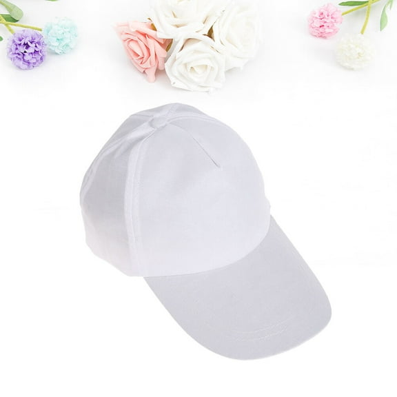 Milisten 5-Pack Adjustable White Cotton Baseball Caps Blank for Painting, Outdoor Sports, Casual Wear, and Sun