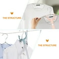thumbnail image 3 of 2Pcs Retractable Clothes Reaching Rods Blue PP and Aluminum Alloy Adjustable Length for Laundry Time, 3 of 8