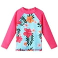 thumbnail image 4 of BAOHULU Girls Floral Swimsuit Two Piece Long Sleeve Rash Guard Set UPF 50+ Bathing Suit Swimwear, 4 of 6