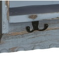 thumbnail image 4 of Alaterre Furniture Country Cottage Coat Hooks and Bench Set, Blue Antique Finish, 4 of 9