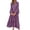 (Type 25)Purple, variant on Otvok Ladies V Neck Tiered Maxi Dress Women, Bell Long Sleeve Button Front Dress, Loose Flowy Casual Vacation Dress