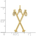 thumbnail image 5 of 14K Yellow Gold Ski Poles Charm (26 X 14) Made In United States k3542, 5 of 6