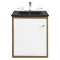 thumbnail image 3 of Modway Transmit 18" Wall-Mount Bathroom Vanity in Walnut Black, 3 of 10