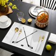 thumbnail image 3 of Ice Hockey Placemats Set of 8, Modern Minimalist Ball Sports Game Art Placemats for Dining Table, Place Mats for Kitchen Tabletop, Waterproof Wipeable Dining Table Mats Set, 3 of 9