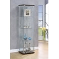 thumbnail image 2 of Bellatrix 4-shelf Clear Glass Curio Cabinet Cappuccino, 2 of 13