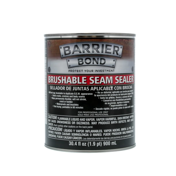 Barrier Bond Brushable Seam Sealer Quart Can with 30.4 Fluid Ounces Automotive Brush on Body