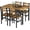 Brown, variant on MOOSENG 5-Piece Dining Table Set with Wine Rack, Wood Kitchen Table and Set of 4 Chairs, Space-Saving Farmhouse Dinette Set for Breakfast Nook, Apartment Black