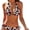 White Leopard Print, variant on SKQIT Women Sexy Bikini Set Halter Side Tie Two Piece Leopard Print Swimsuit Triangle Bathing Suits