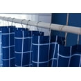 thumbnail image 4 of Extra Long Textured Fabric Shower Curtain 72" Width by 84" Length, Indigo Checkered Printed Bathroom Curtains Machine Washable, 4 of 5