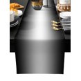 thumbnail image 2 of Black Ombre Cotton Linen Small Table Runner 13 x 60 inch Black Grey White Gradient Modern Abstract Art Non-slip Rectangular Dining Table Decor for Wedding Party Holiday Dinner, 2 of 8