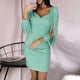 thumbnail image 2 of Vestido mini sexy de manga larga con costuras de lentejuelas para mujer - Para discotecas y fiestas, brillante, poliéster, 2 of 5