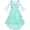 Turquoise, variant on 2 Pieces Set Girls Dress White Long Shirt Lace Hi-low Dress 6 Years