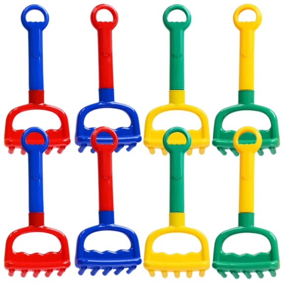 8Pcs Sand Rake Toy Sand Dredging Toys Beach Sand Toys Summer Beach Rake Toy