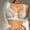 White, variant on CALAFEBILA Front Closure Bras for Ladies Casual Strap Bralette Lift Bra No Pad Bra Lace Bralette Tank Tops Everyday Bra Underwear