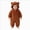 A69-Brown, variant on 6-9 Months Baby Boys Girls Jumpsuit Fuzzy Fleece Bear Hooded Zip Up Footed