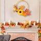 thumbnail image 5 of Decoraciones de Halloween, adornos de Halloween, regalos de Halloween, girasol artificial, corona decorativa de girasol, corona de metal de hoja de arce de Acción de Gracias, corona de metal para colg, 5 of 6