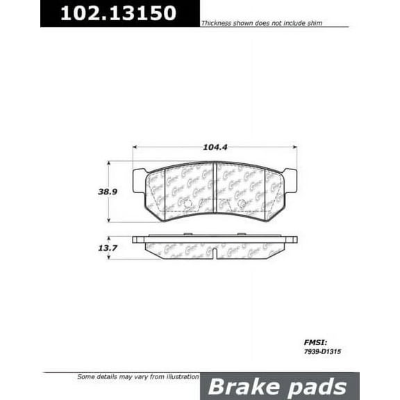 C-TEK SEMI-METALLIC BRAKE PADS WITH SHIMS