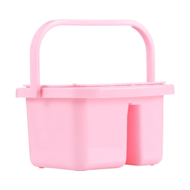 Lavadora de pinceles Lavabo para pinceles Olla multifuncional Cubo para pinceles Cepillo Rosa