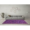 thumbnail image 3 of Ahgly Company Indoor Square Oriental Purple Industrial Area Rugs, 5' Square, 3 of 4