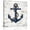 Navy, White, Brown, variant on Wall Art Prints, Coastal Nautical Framed Canvas Prints for Bedroom Living Room Bathroom Office, Summer Ocean Anchor Flower Wooden Grain Gallery Wrap Wall Art Poster for Gifts Home Decor 24"x24"