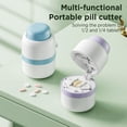 thumbnail image 3 of WJCA Precision Quarter Pill Cutter, Divides Tablets into Four Equal Parts for Vitamins, with Stainless Steel Blade, Blue, 3 of 7