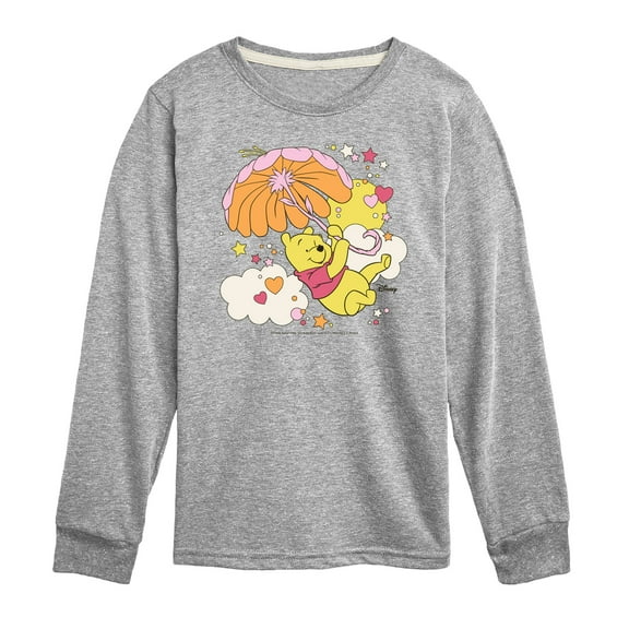 Winnie the Pooh - Carried Away in the Clouds with an Umbrella - Toddler And Youth Long Sleeve Graphic T-Shirt