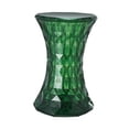 thumbnail image 2 of Taburete decorativo con reposapiés, redondo, para cambiar zapatos, mesita de noche pequeña, mesa otomana para bebidas, para esquina, apartamento, ofic Verde, 2 of 10